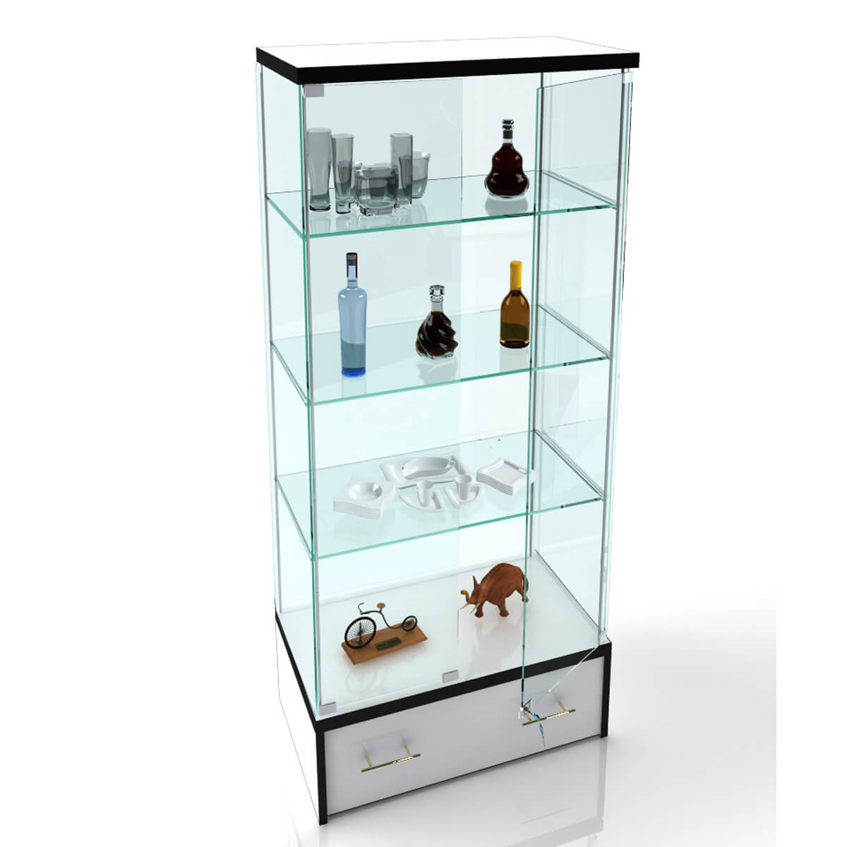 Витрина с ящиком-накопителем