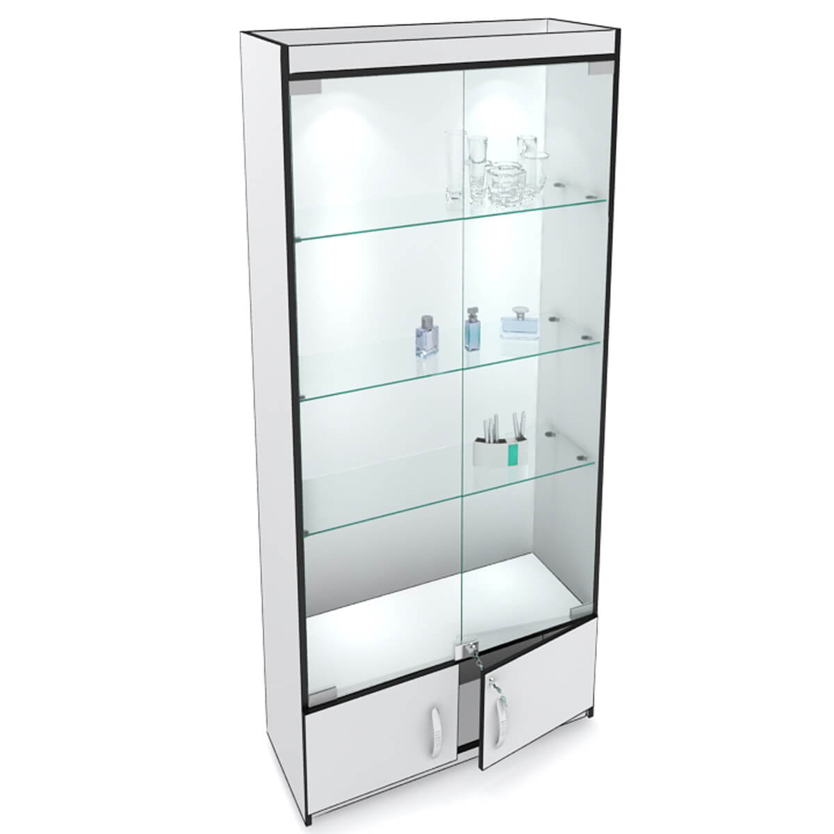 Витрина торговая с замками