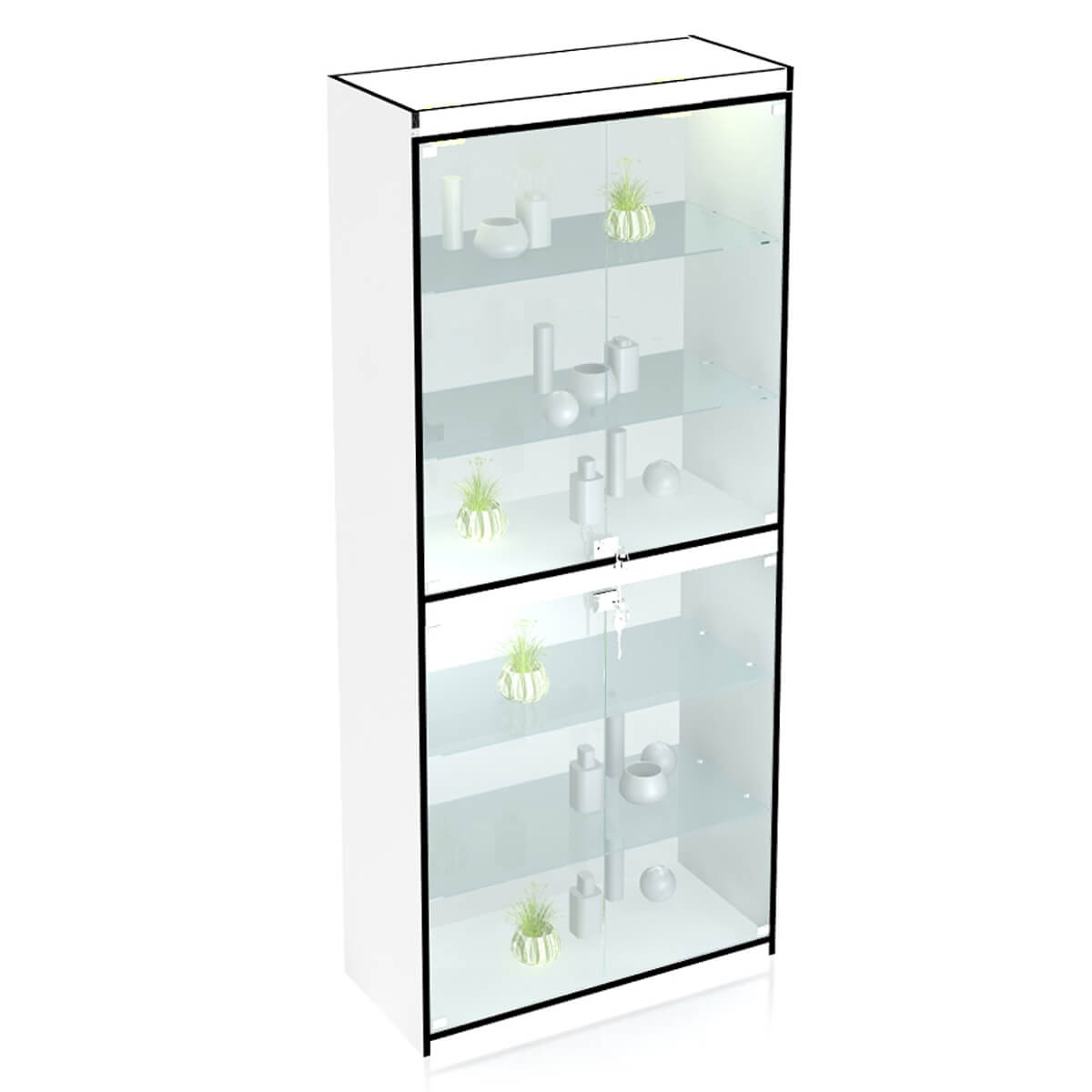 Витрина стеклянная с подсветкой