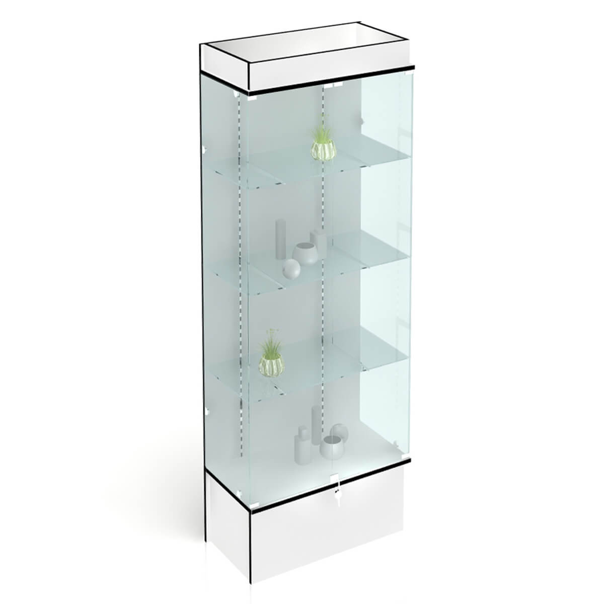 Витрина стеклянная с подсветкой