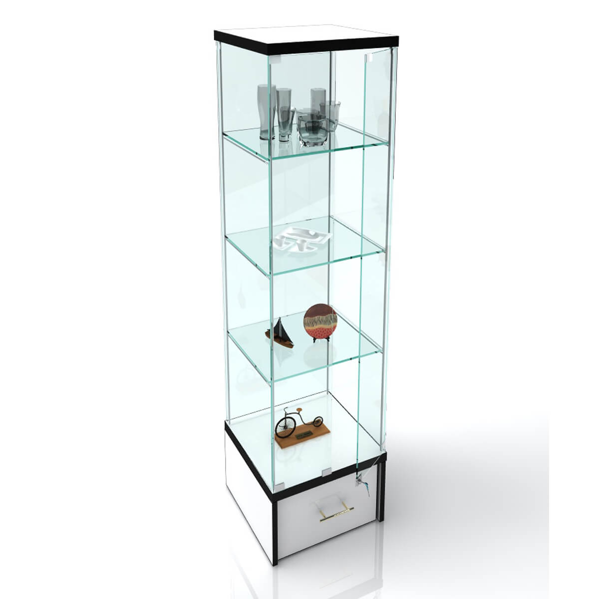 Витрина стеклянная с накопителем