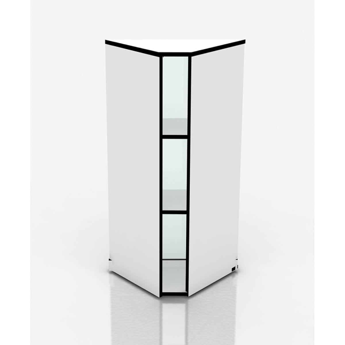 Прилавок угловой внешний со стеклом