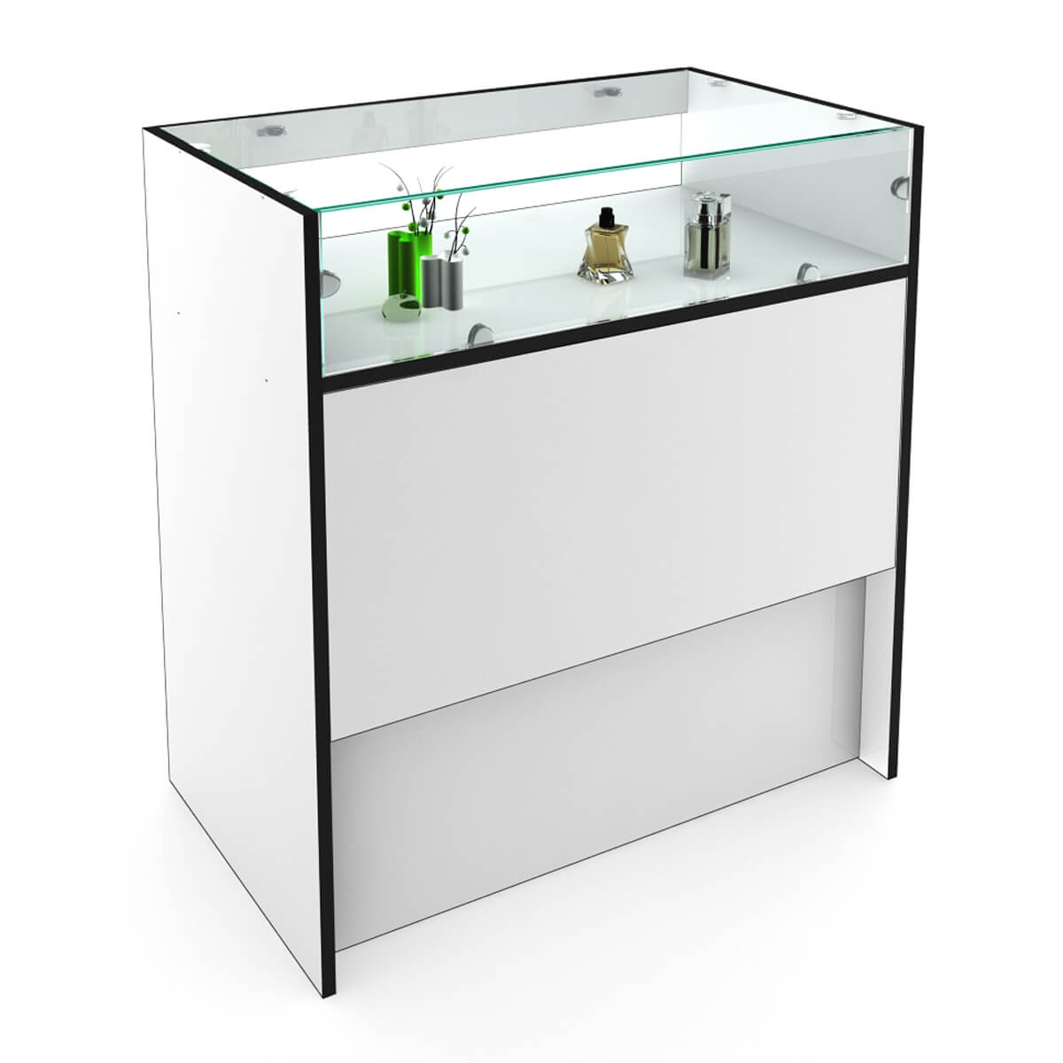 Прилавок остекленный 900x850x500