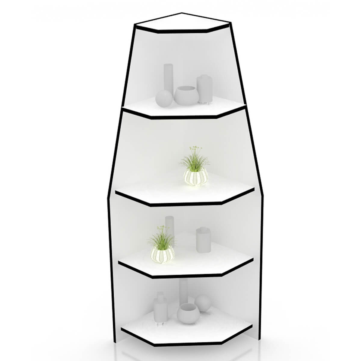 Торговая витрина угловая