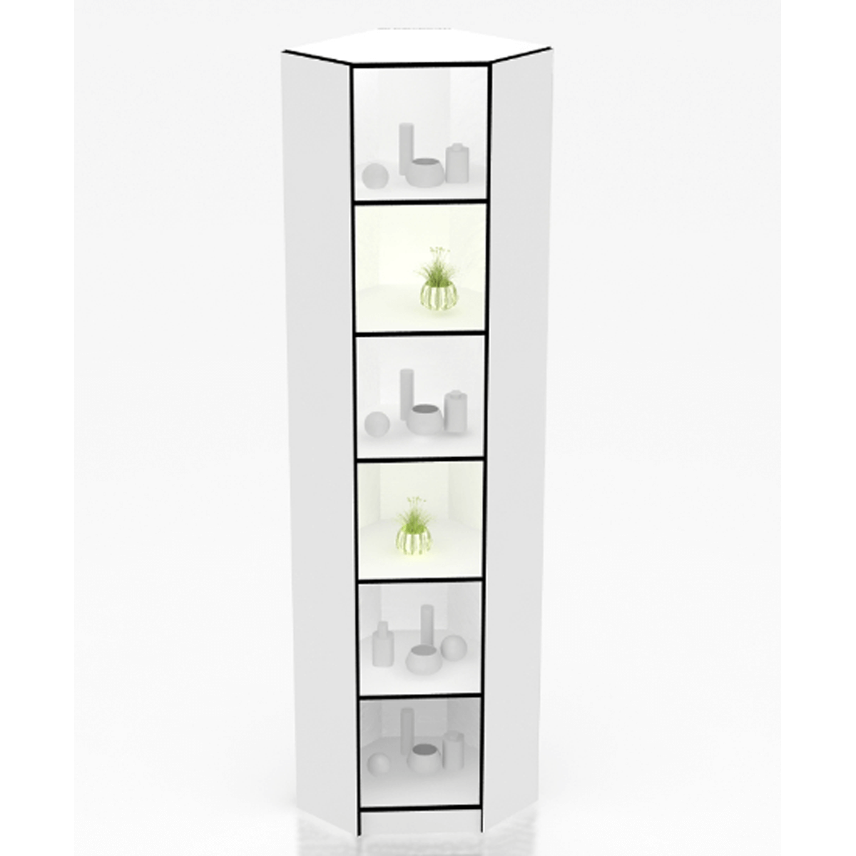 Стеллаж угловой внутренний