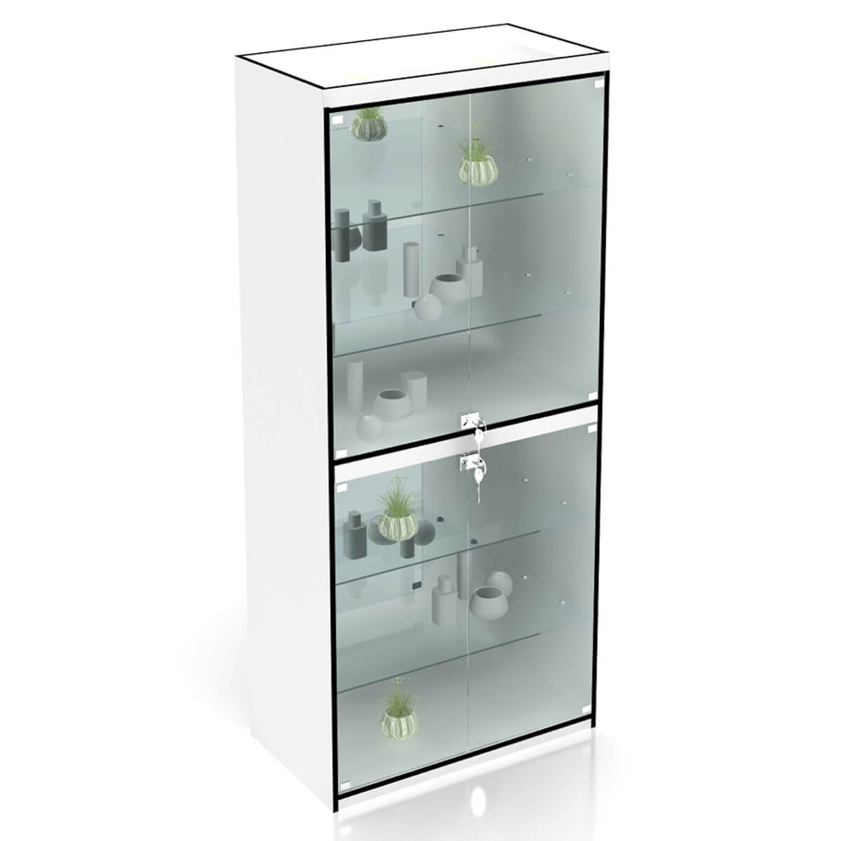 Витрина стеклянная с подсветкой